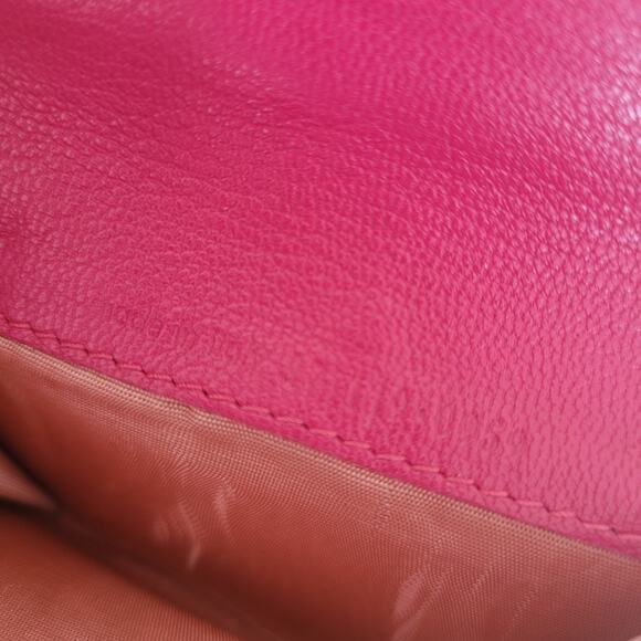 Yves Saint Lauren YSL Leather Calfskin Pink Wallet Small Card Coin Holder Logo - Picture 8 of 14